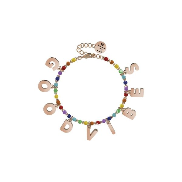 Bracciale in acciaio 316L e Pvd Rosé - immagine 1