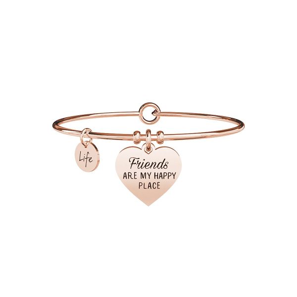 Bracciale in acciaio 316L e Pvd Rosé - immagine 1