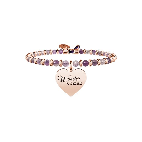 Bracciale ametista e Pvd Rosé - immagine 1