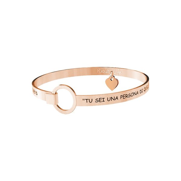 Bracciale in acciaio 316L e Pvd Rosé - immagine 1