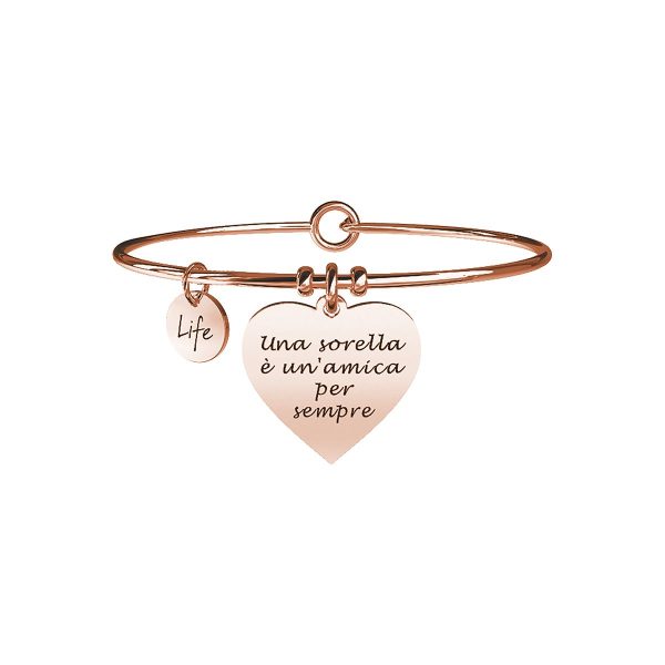 Bracciale in acciaio 316L e Pvd Rosé - immagine 1
