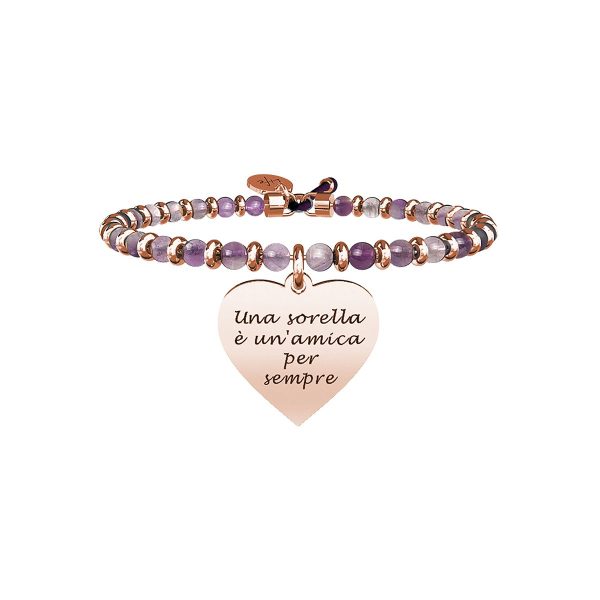 Bracciale ametista e Pvd Rosé - immagine 1