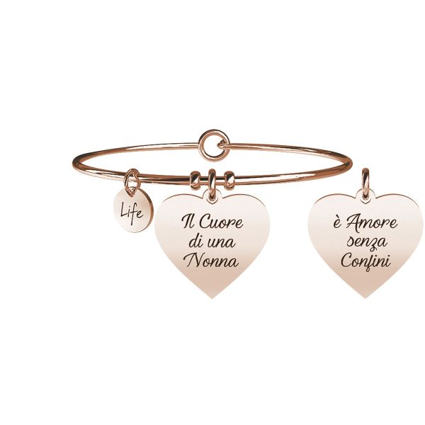 Bracciale in acciaio 316L e Pvd Rosé - immagine 1