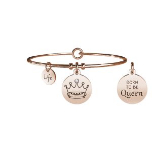 Bracciale in acciaio 316L e Pvd Rosé