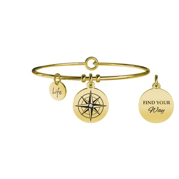 Bracciale in acciaio 316L e Pvd Gold - immagine 1