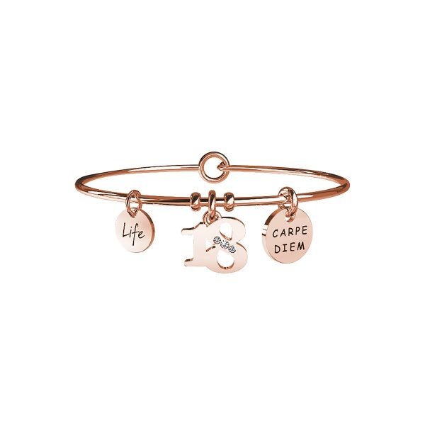 Bracciale in acciaio 316L e Pvd Rosé - immagine 1