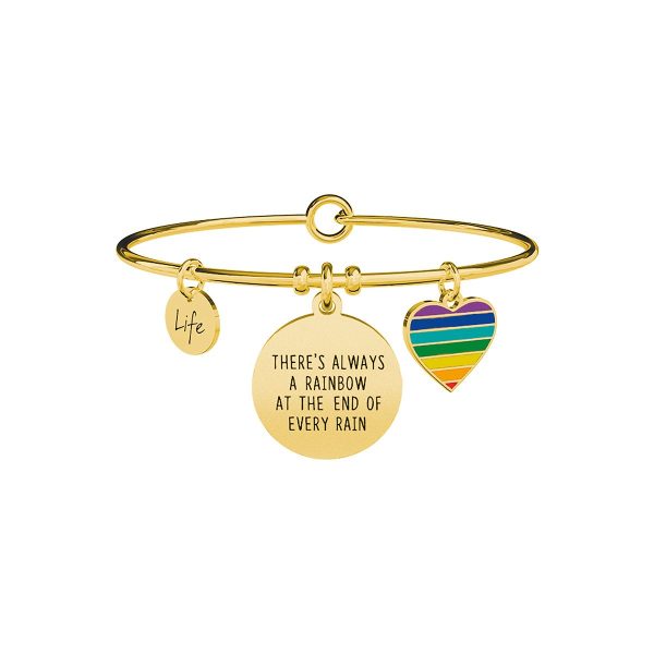 Bracciale in acciaio 316L e Pvd Gold - immagine 1
