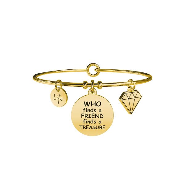 Bracciale in acciaio 316L e Pvd Gold - immagine 1