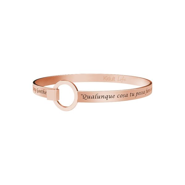 Bracciale in acciaio 316L e Pvd Rosé - immagine 1
