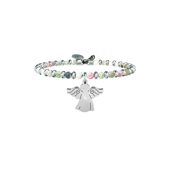 Bracciale agata e acciaio 316L - immagine 1