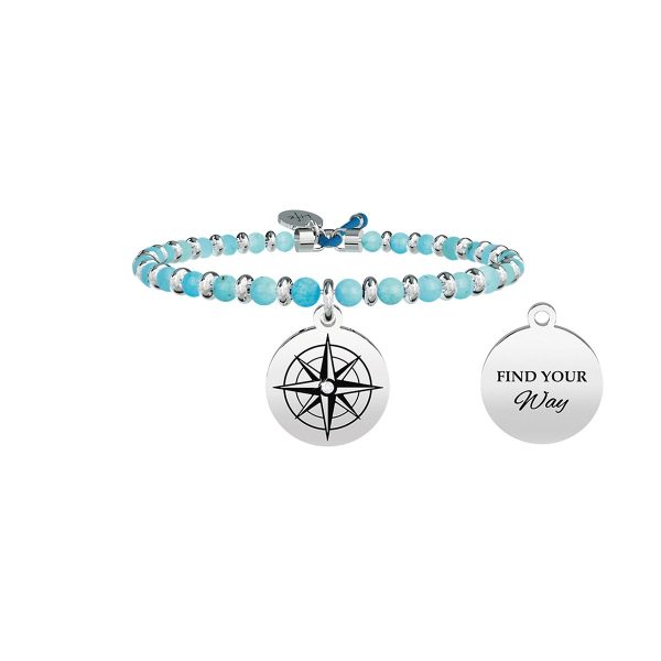 Bracciale turchese e acciaio 316L - immagine 1