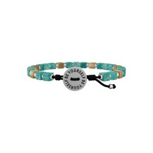 Bracciale turchese occhio di tigre e acciaio 316L