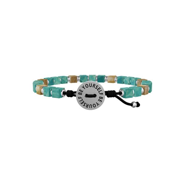 Bracciale turchese occhio di tigre e acciaio 316L - immagine 1