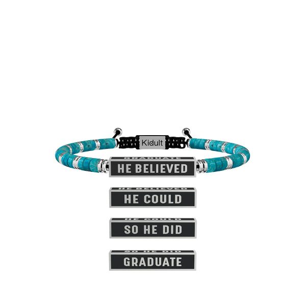 Bracciale turchese e acciaio 316L - immagine 1