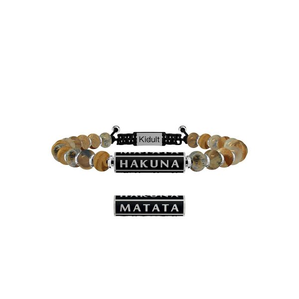 Bracciale diaspro e acciaio 316L - immagine 1