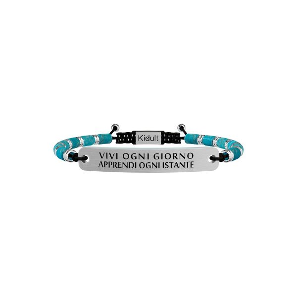 Bracciale turchese e acciaio 316L - immagine 1