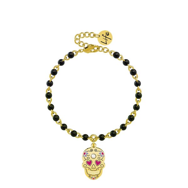Bracciale in acciaio 316L e Pvd Gold - immagine 1