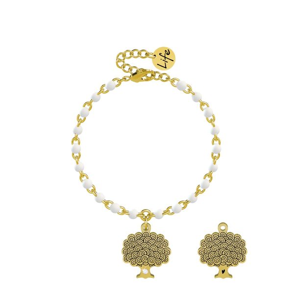 Bracciale in acciaio 316L e Pvd Gold - immagine 1
