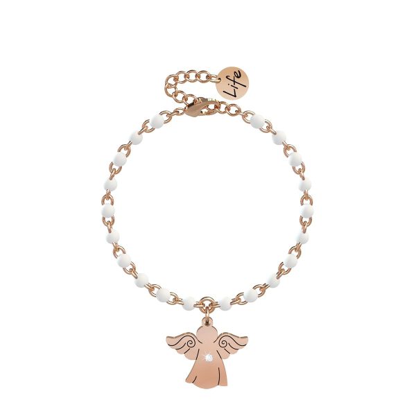 Bracciale in acciaio 316L e Pvd Rosé - immagine 1