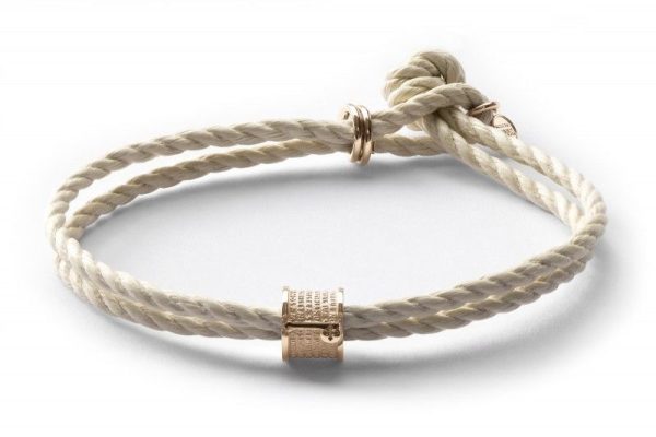 INCIPIT FILUM PATER in ARGENTO T-GOLD e COTONE NATURALE COLOR ECRU - immagine 1