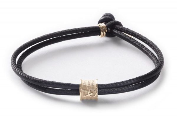 INCIPIT FILUM ANGELO in ARGENTO T-GOLD e PELLE NAPPA NERA - immagine 1
